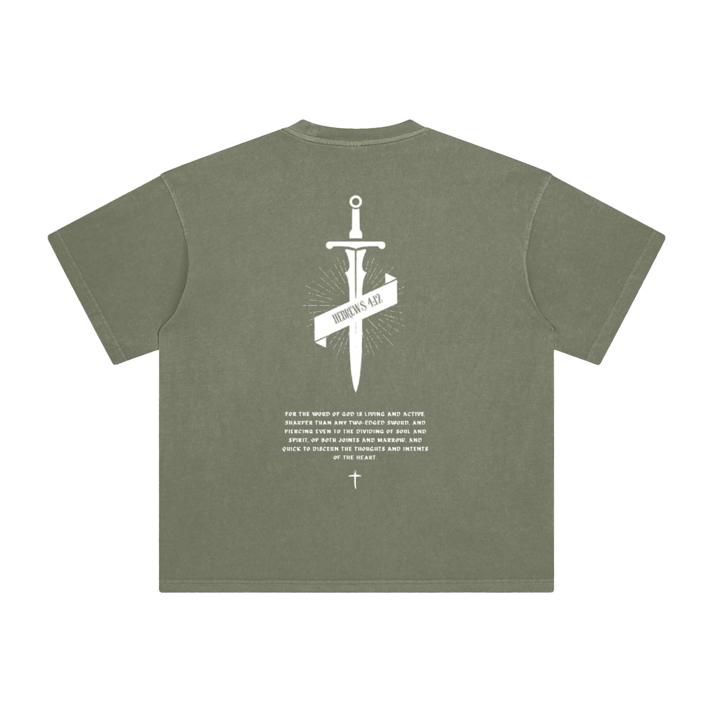 Discipled 5 "HEBREWS 4:12" Men's Oversized Washed Tee