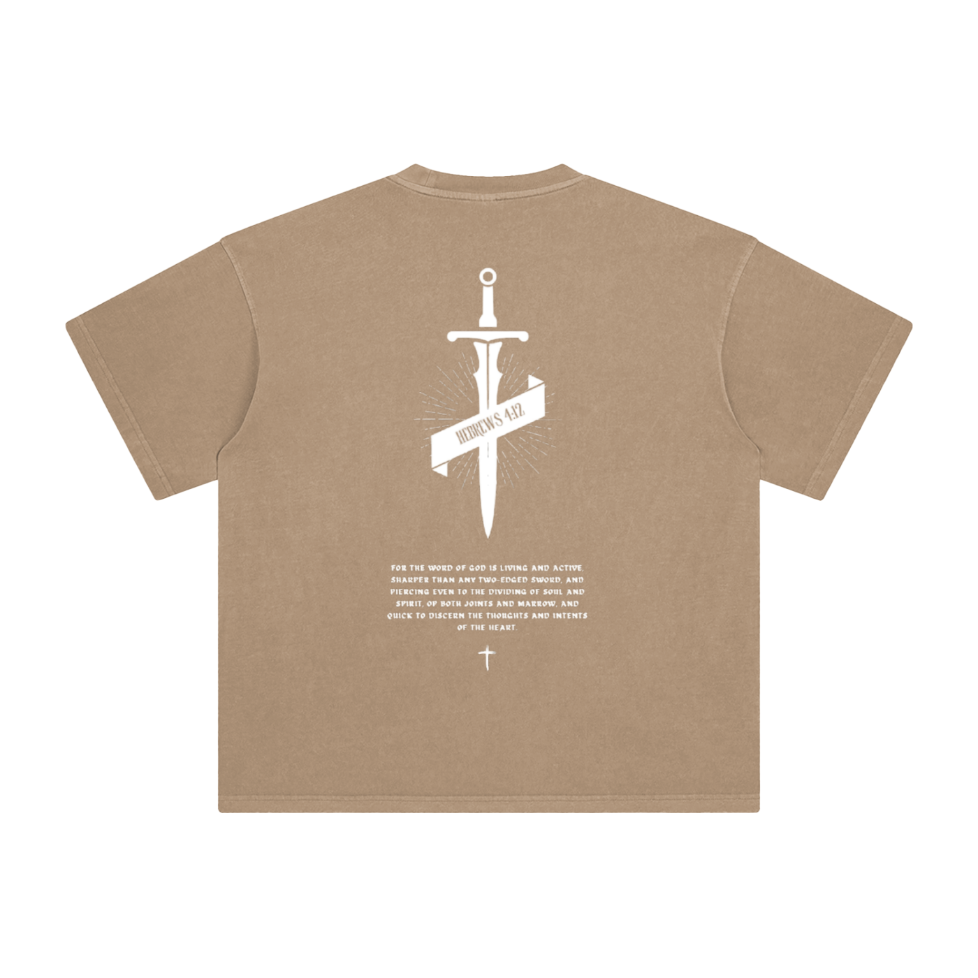 Discipled 5 "HEBREWS 4:12" Men's Oversized Washed Tee